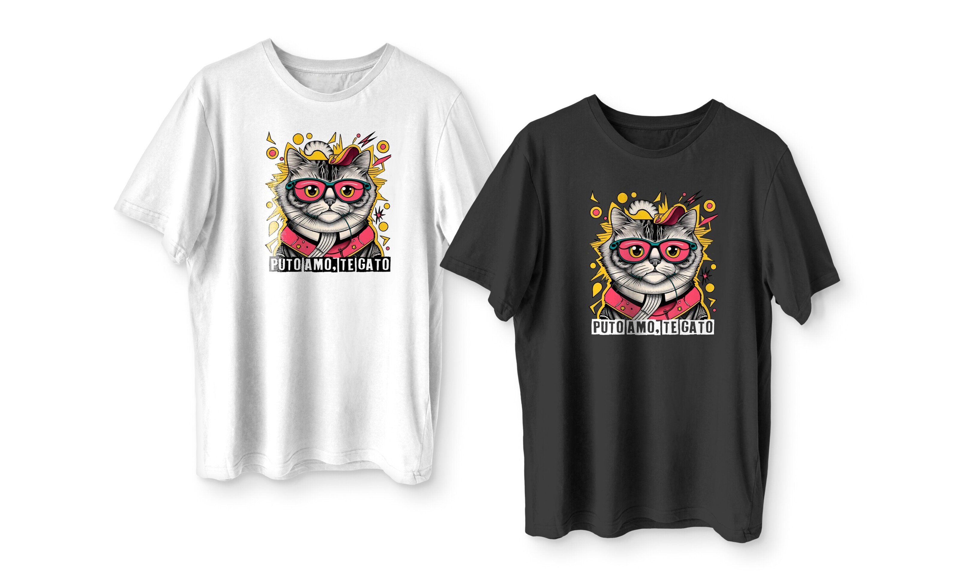 Camiseta Psicogatete KATTIA  (blanco/negro) - 4