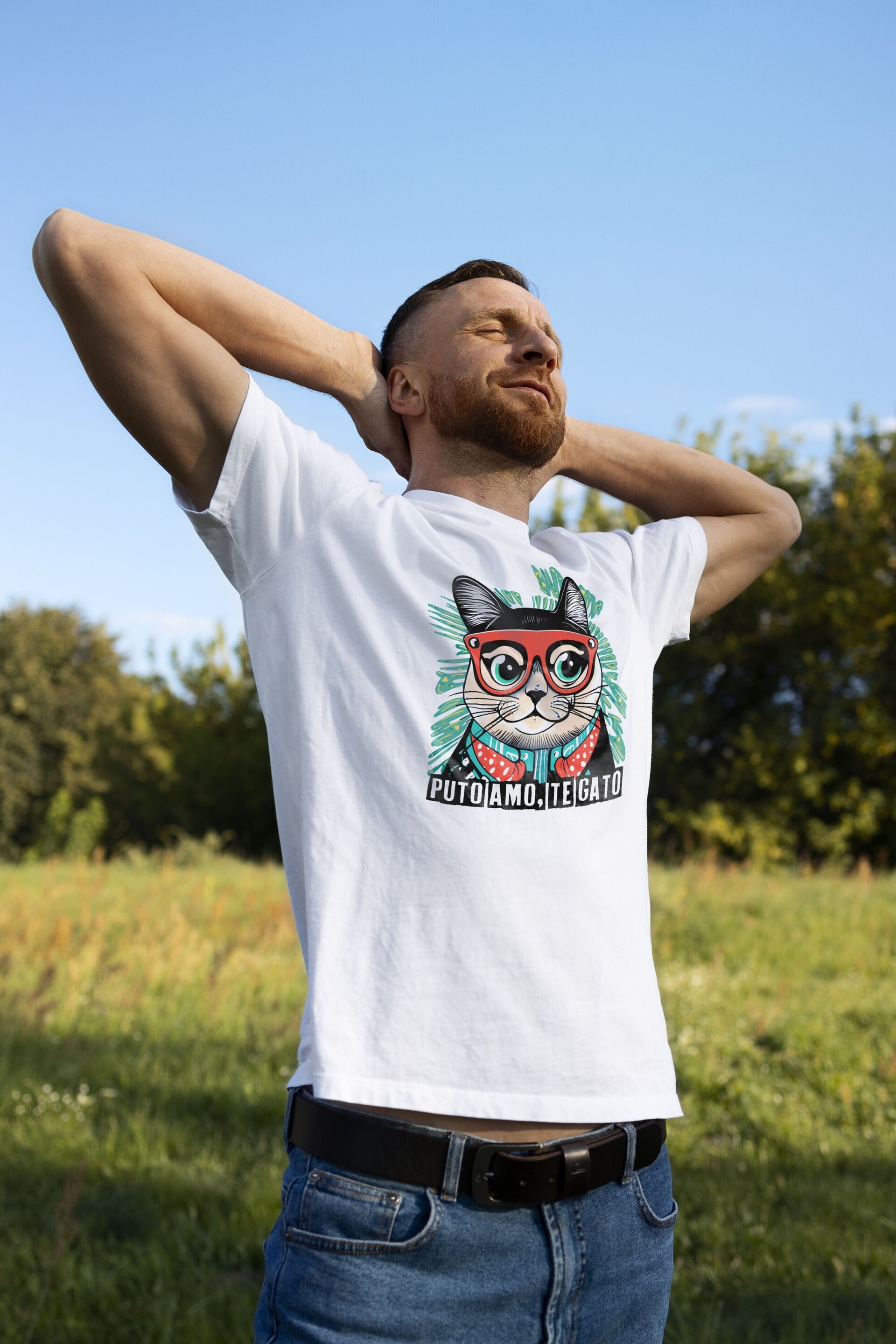 Camiseta Psicogatete GASPAR (blanco/negro) - 5