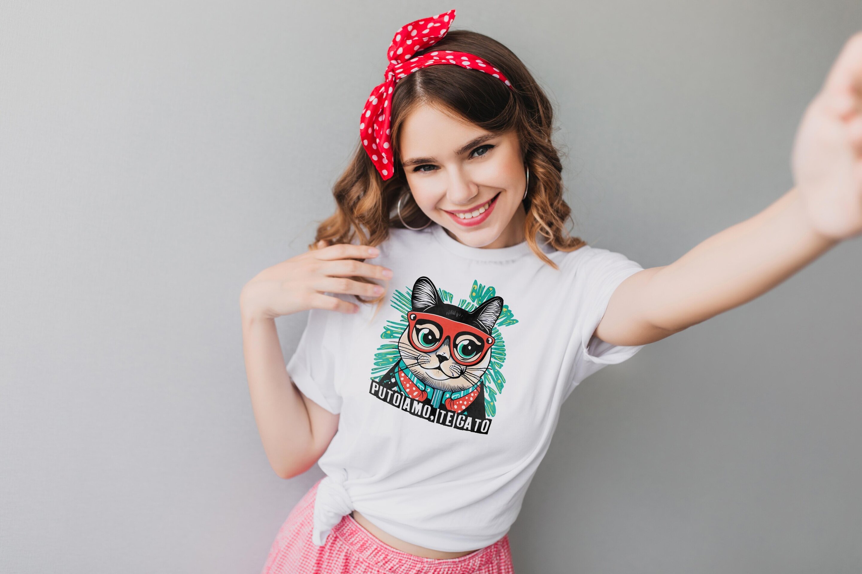 Camiseta Psicogatete GASPAR (blanco/negro) - 2