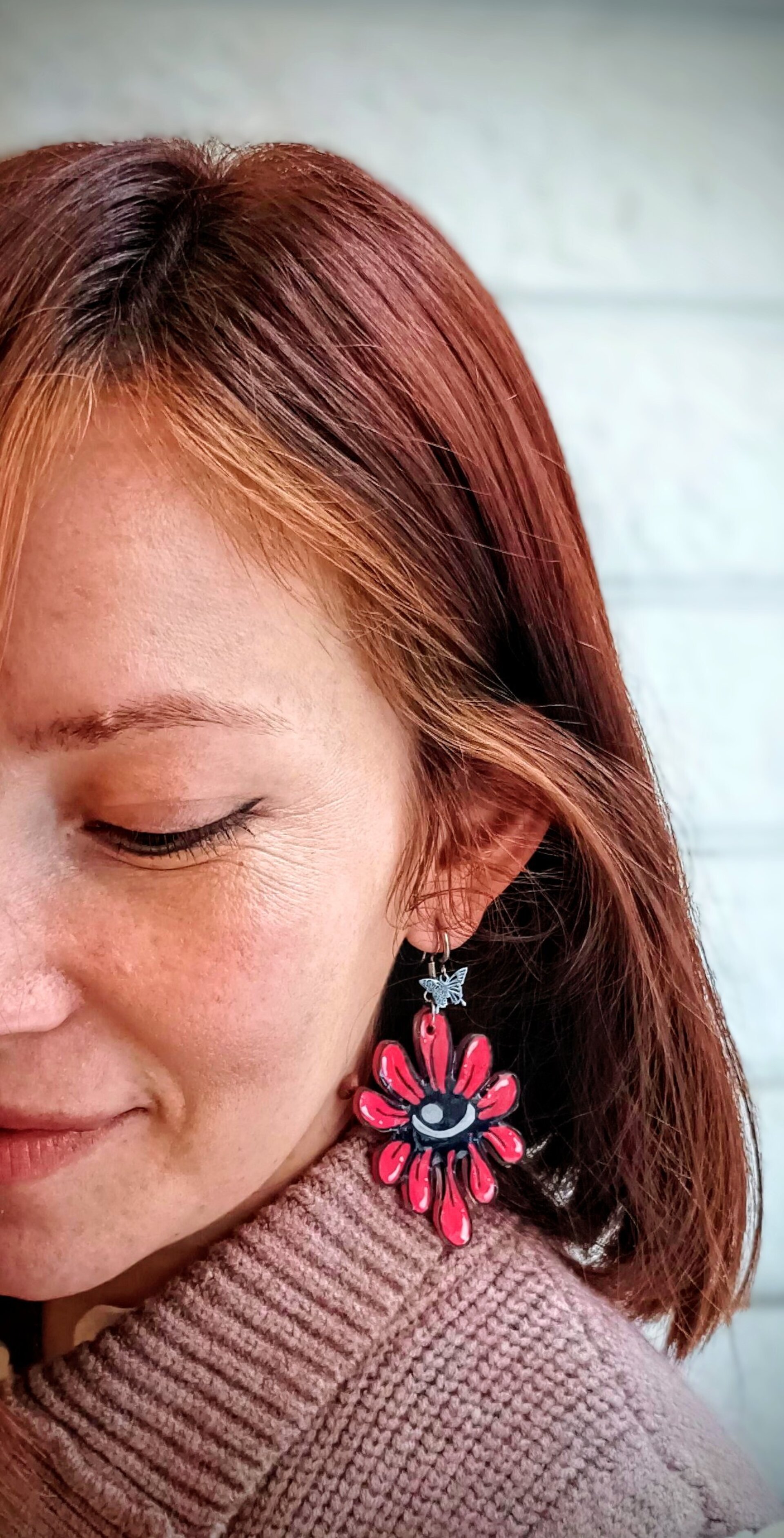 Pendientes Flor Ojo - 3