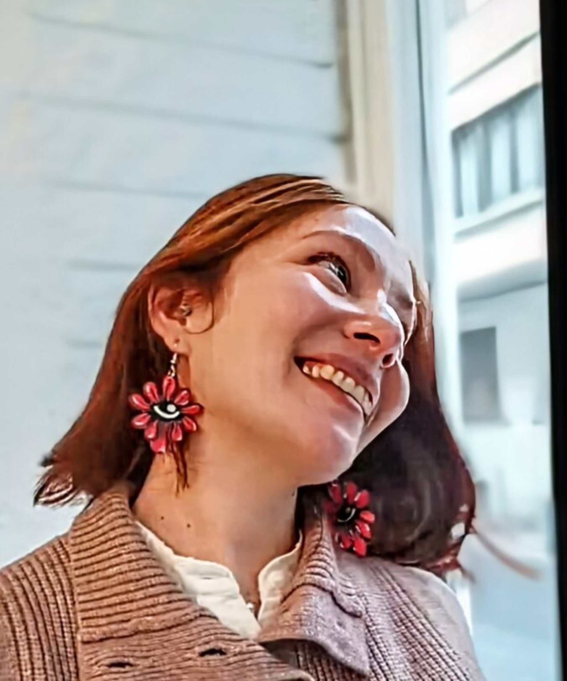 Pendientes Flor Ojo - 5