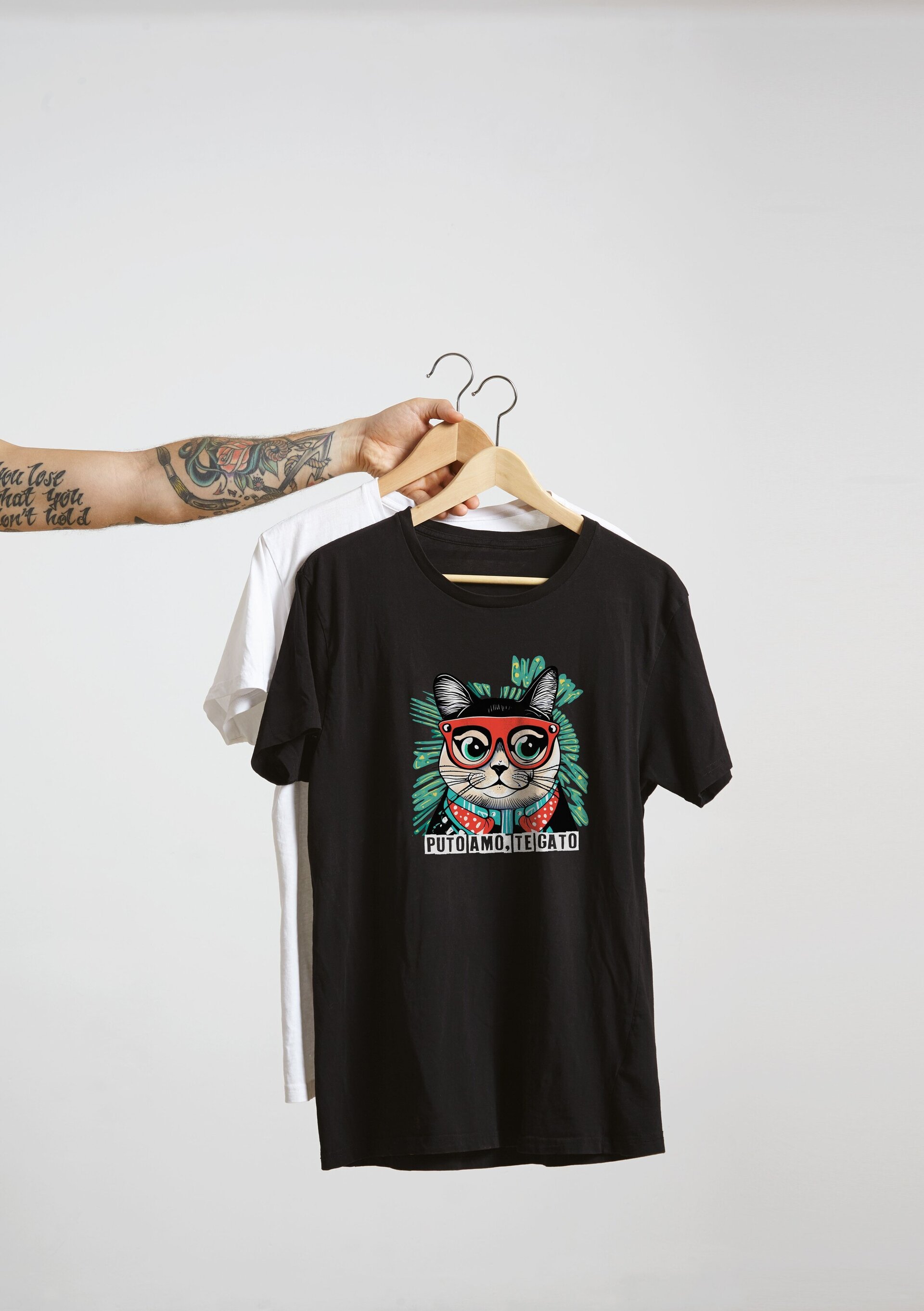 Camiseta Psicogatete GASPAR (blanco/negro) - 3